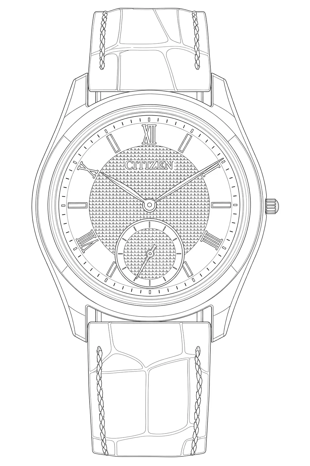 Watch technical diagram