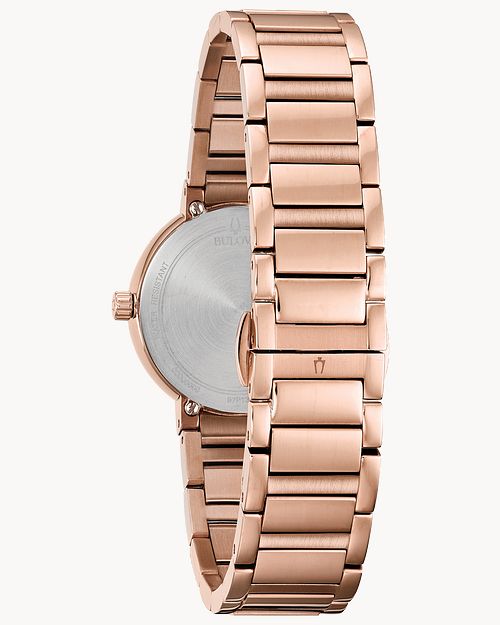 Bulova watch 2025 rose gold womens