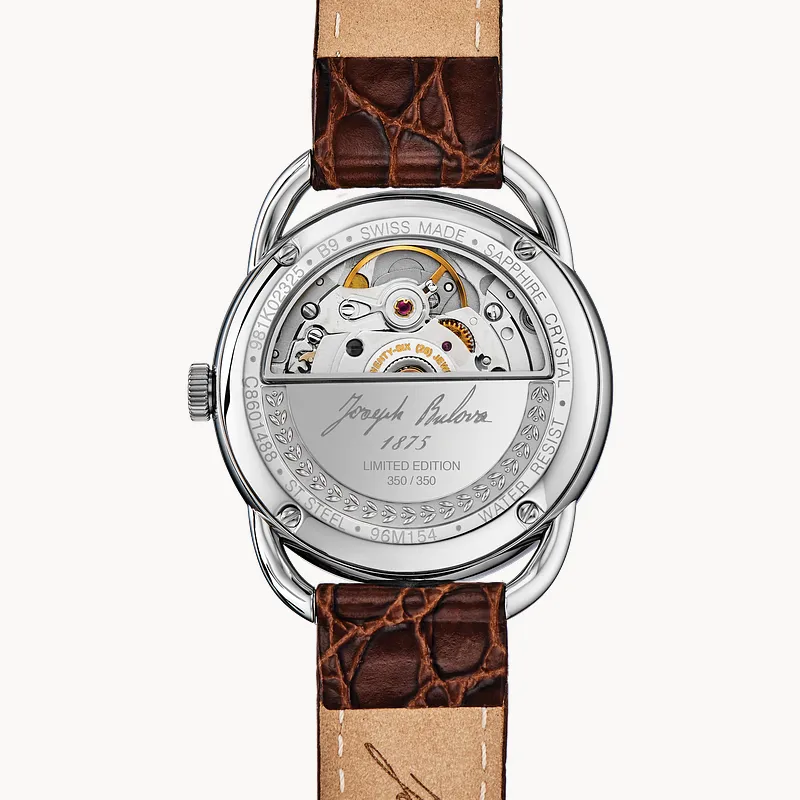 Blush Dial Leather Strap Commodore 96M154 Bulova