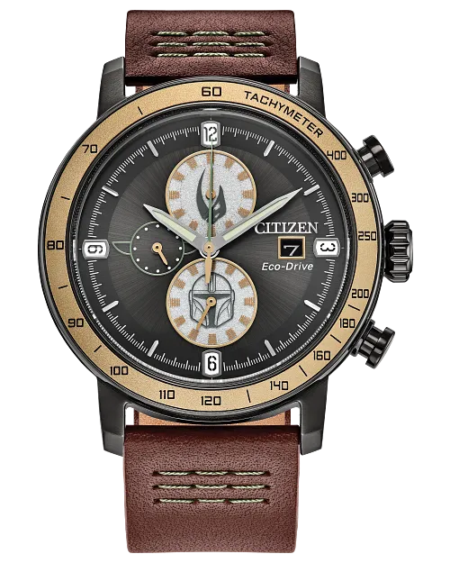 Mandalorian Gray Dial Leather Strap CA0857-09W | CITIZEN Mandalorian Gray Dial Leather Strap CA0857-09W | CITIZEN
