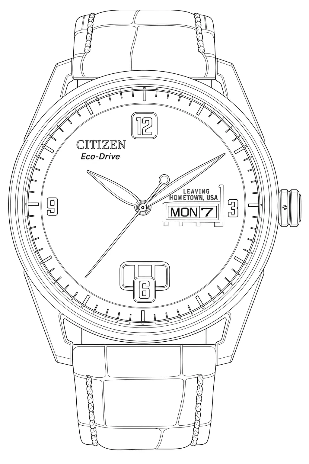Watch technical diagram
