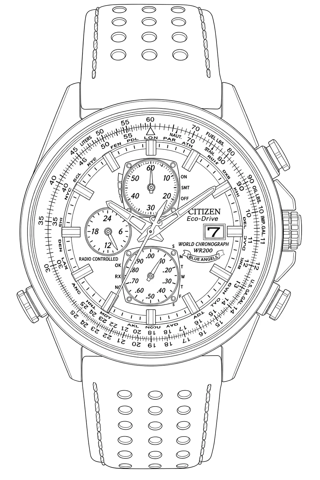 Watch technical diagram