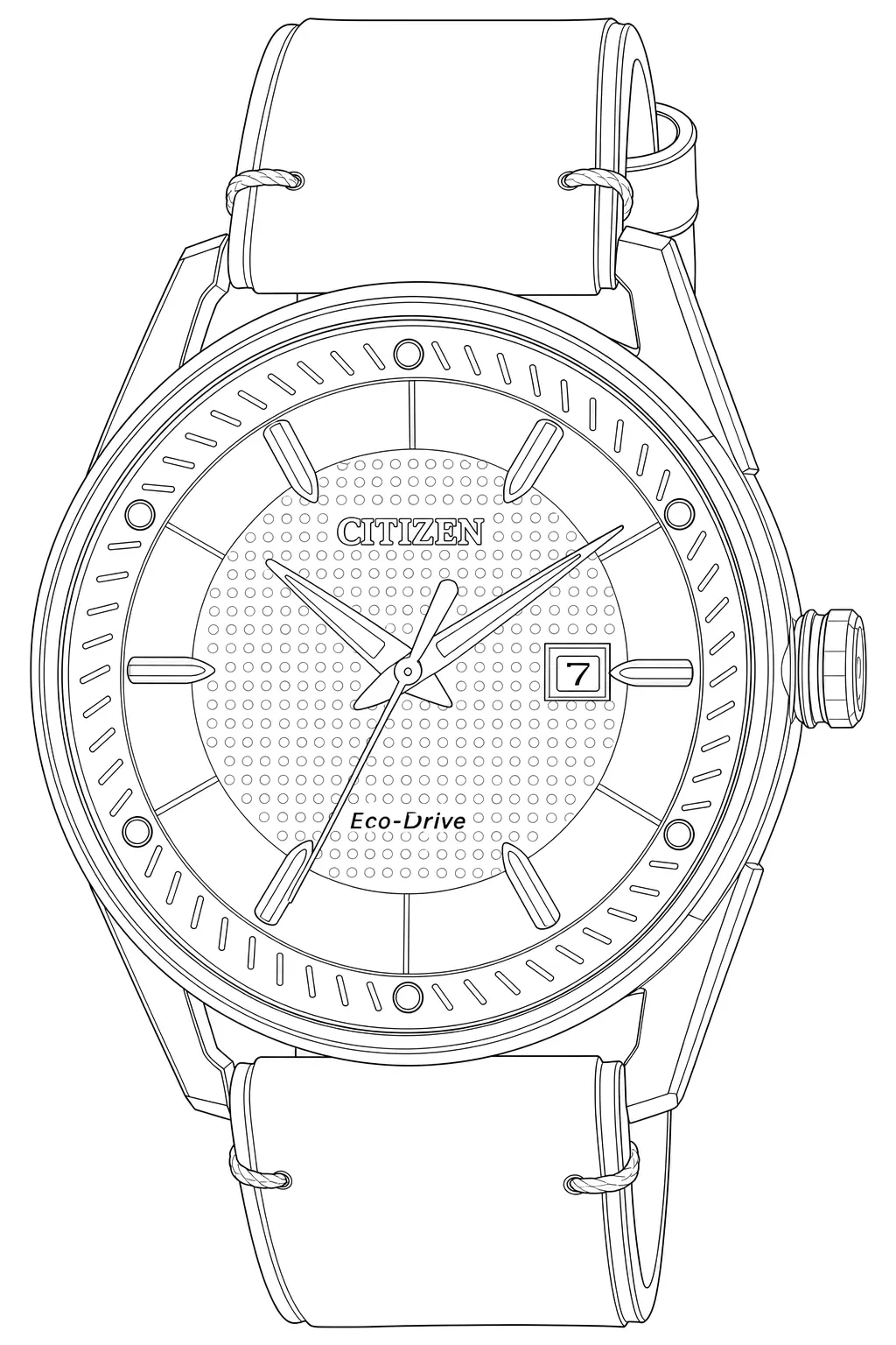 Watch technical diagram