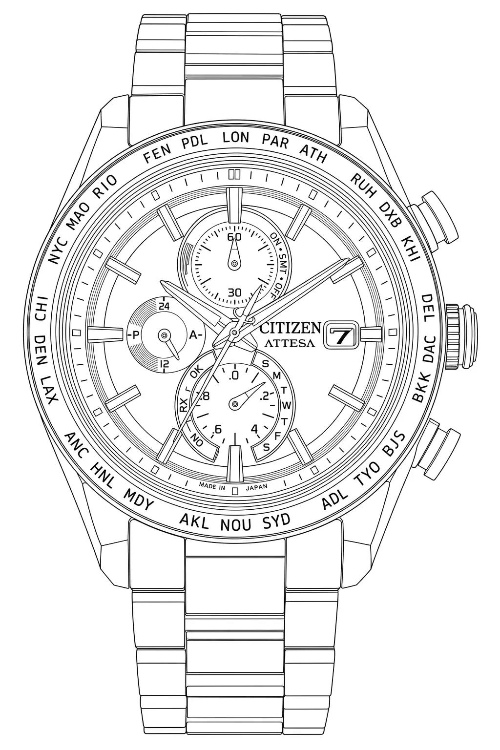 Watch technical diagram