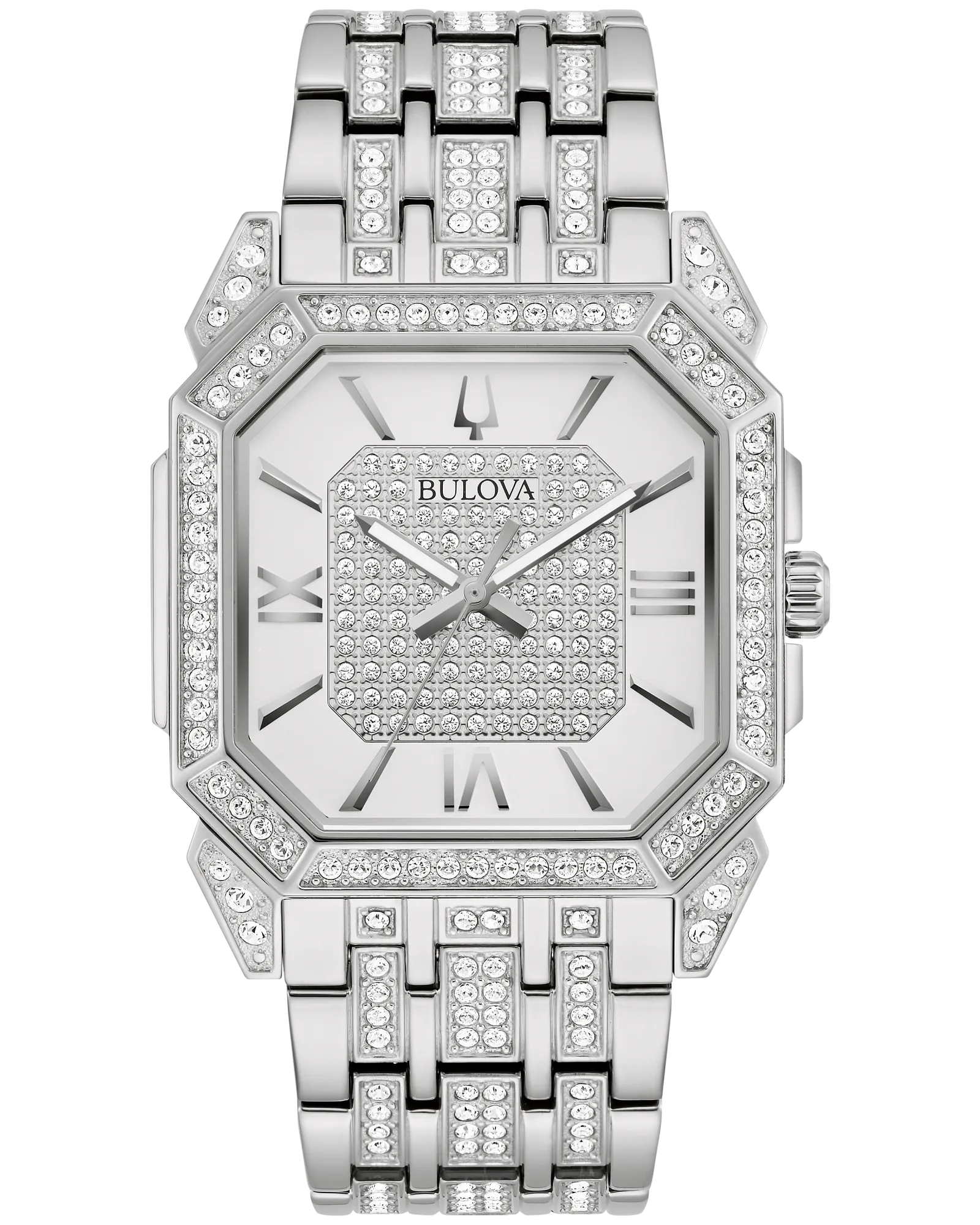Bulova Silver-Tone Dial Stainless Steel Bracelet Octava 96A285 — Silver-Tone