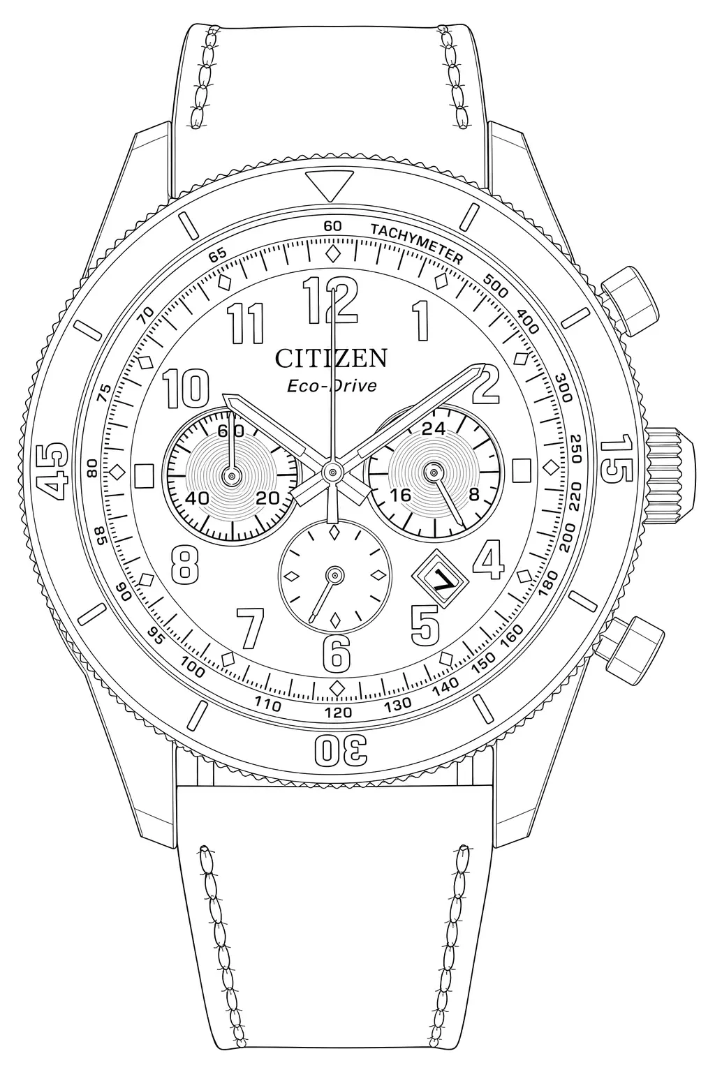 Watch technical diagram
