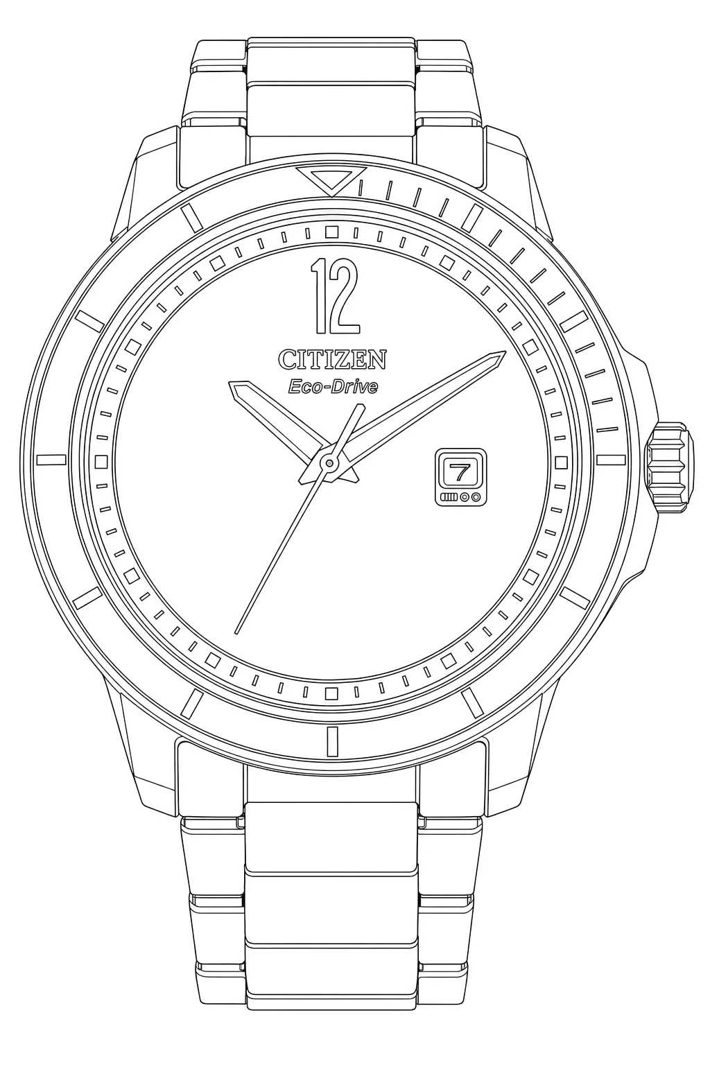 Watch technical diagram