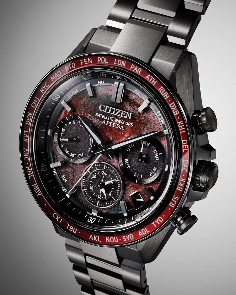 ATTESA Red Dial Super Titanium with DLC Coating Bracelet CC4077 ATTESA Red Dial Super Titanium with DLC Coating Bracelet CC4077