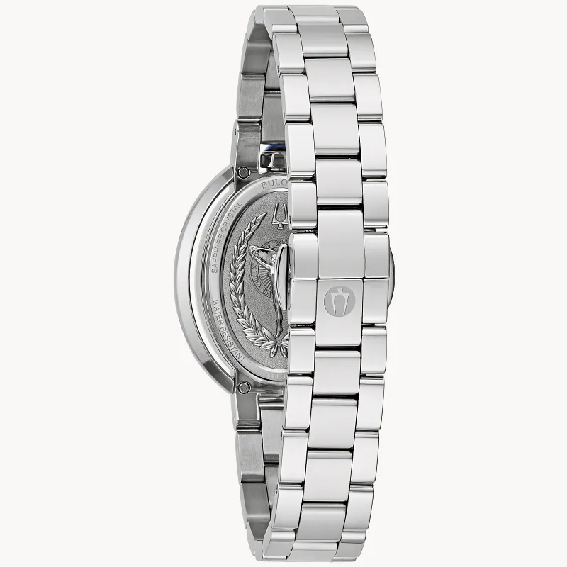 Salmon Dial Stainless Steel Bracelet Rubaiyat 96L331 Bulova