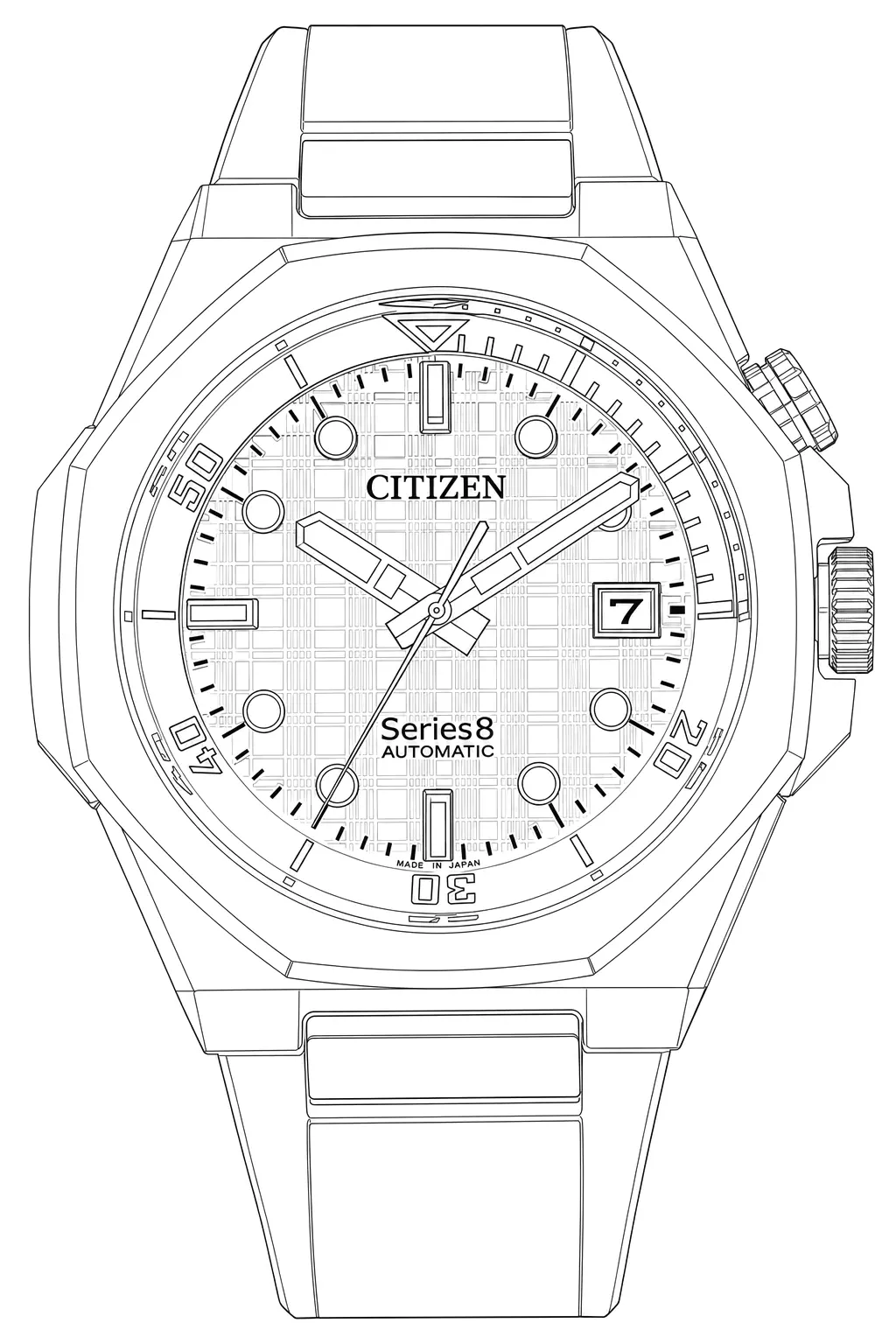 Watch technical diagram