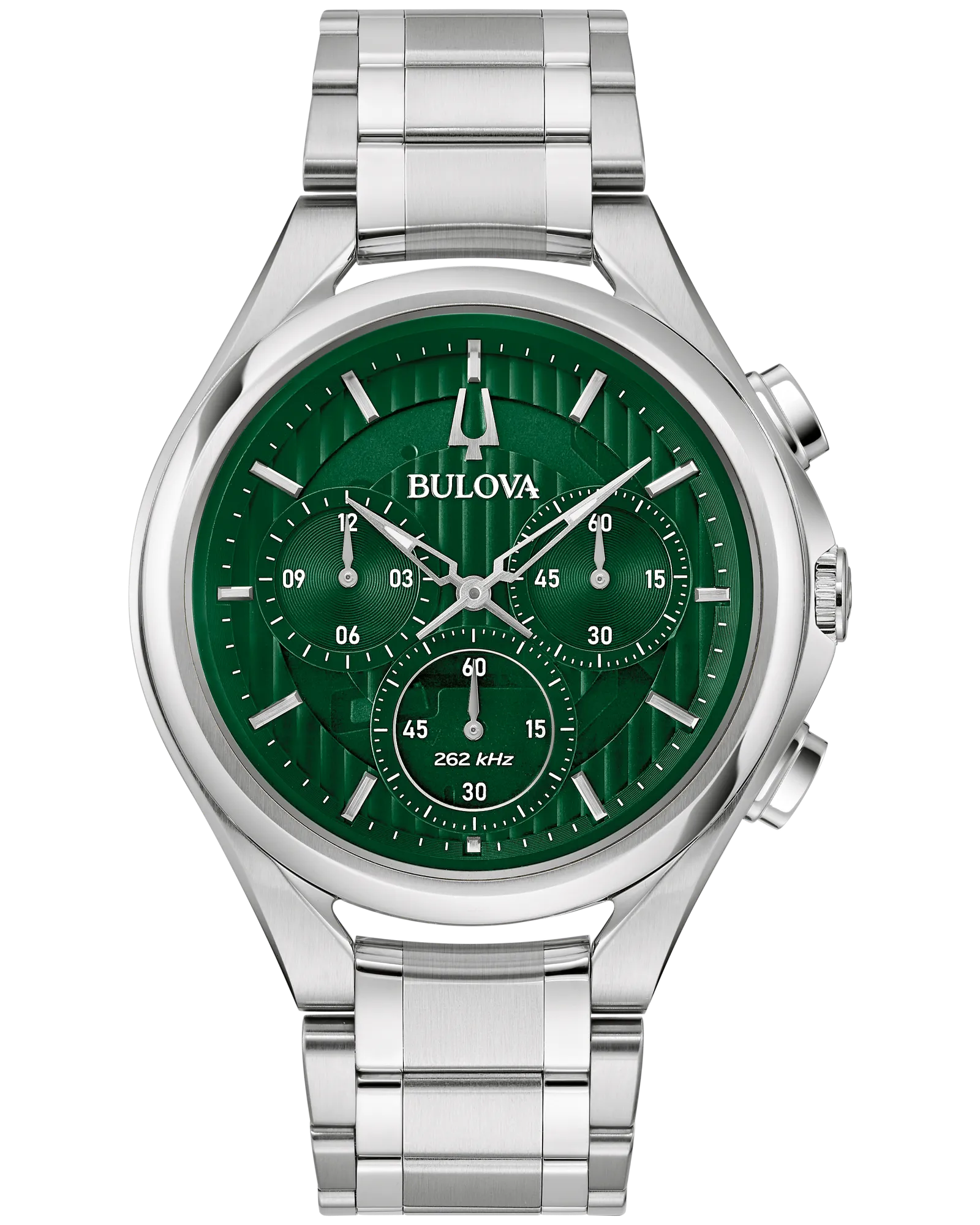Bulova Green Dial Stainless Steel Bracelet CURV 96A297 — Green