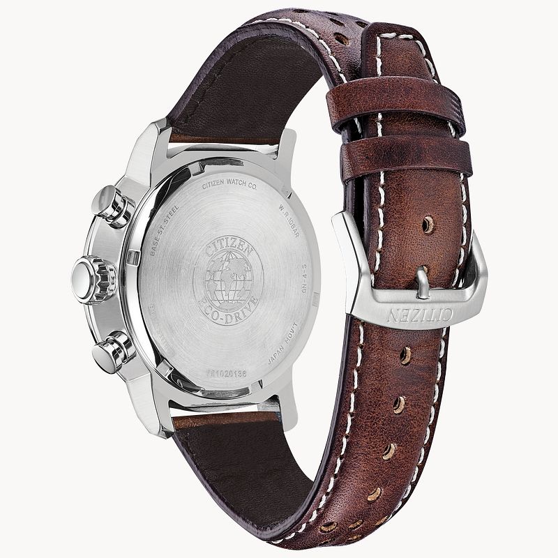 Brycen Men s Eco Drive CA0648 09L Blue Face Orange Watch CITIZEN
