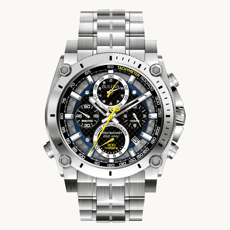 Bulova Icon Precisionist Men s Black Dial Stainless Steel Watch