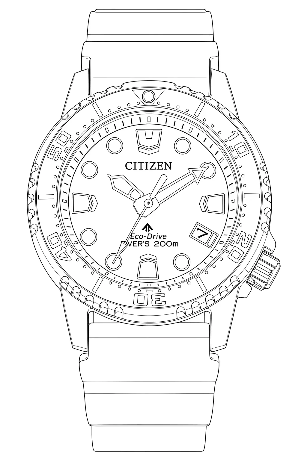 Watch technical diagram