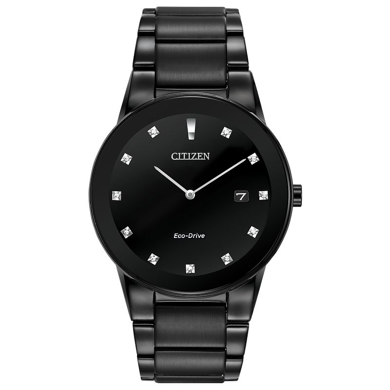 Axiom - Men's Eco-Drive AU1065-58G Black Steel Diamond Watch | CITIZEN
