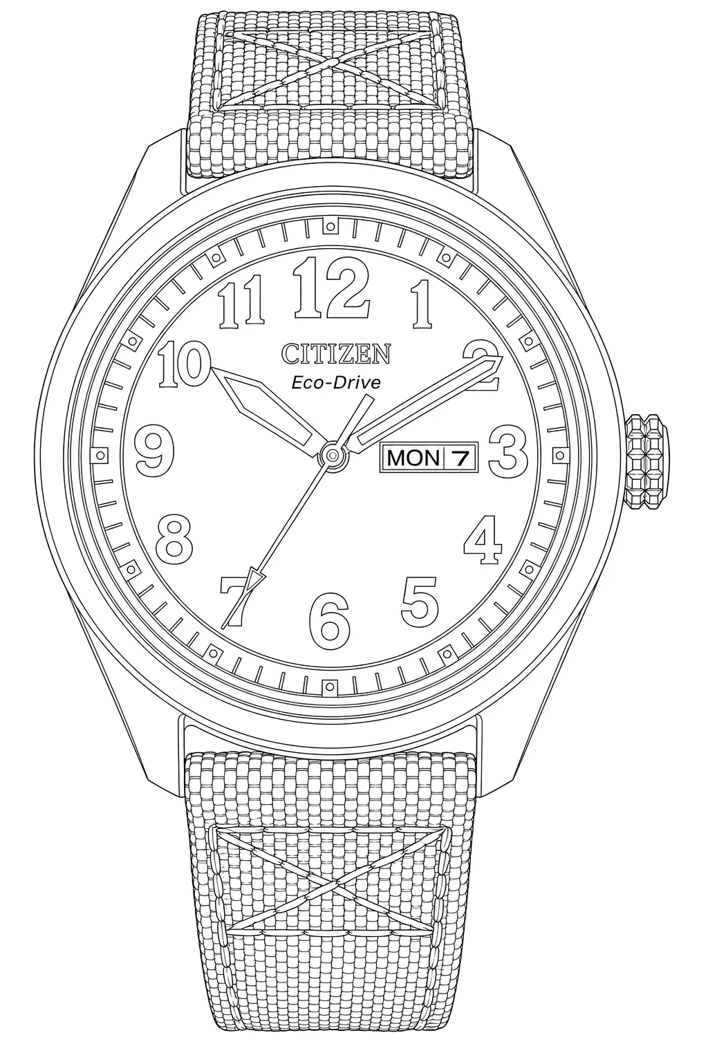 Watch technical diagram