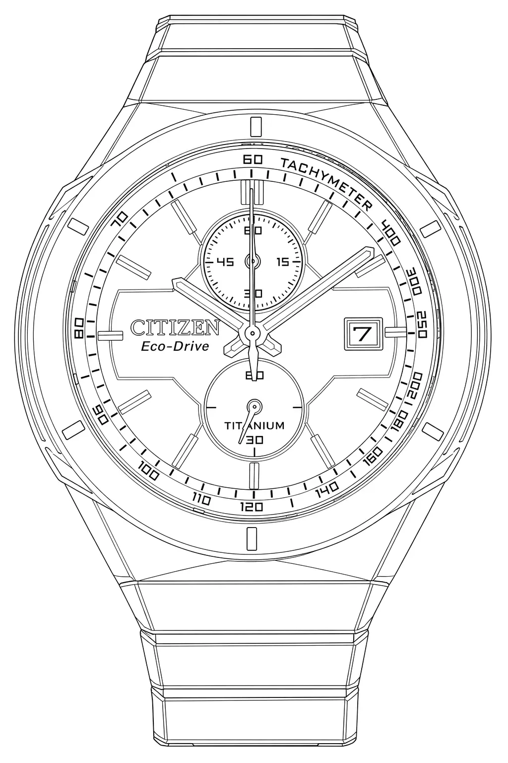 Watch technical diagram