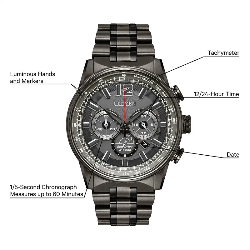 Nighthawk - Men's Eco-Drive CA4377-53H Chronograph Watch Nighthawk - Men's Eco-Drive CA4377-53H Chronograph Watch