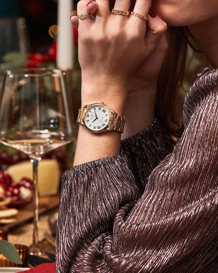 Arezzo White Dial Stainless Steel Bracelet EM0973-55A | CITIZEN