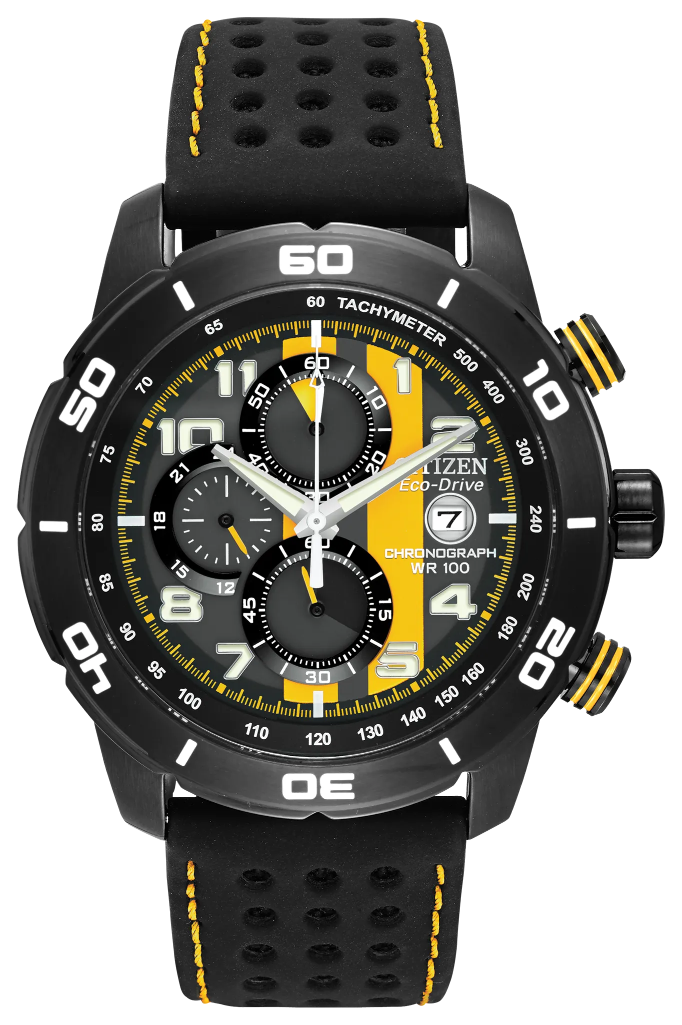 Primo Black Dial Polyurethane Coated Leather Strap CA0467-38E