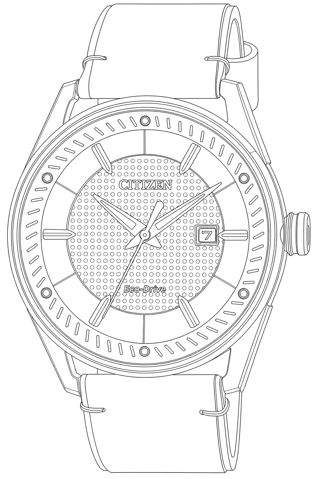 Watch technical diagram