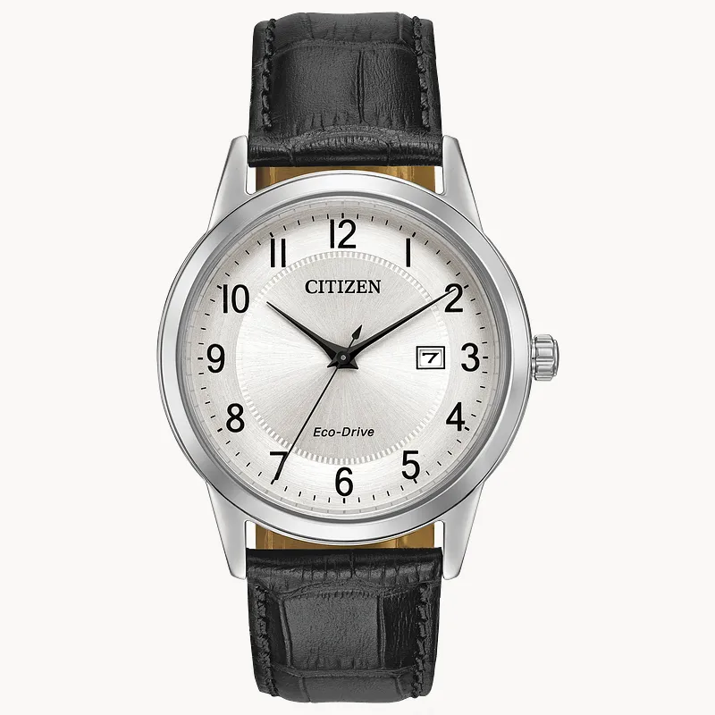 Corso Silver-Tone Dial Leather Strap AW1231-07A | CITIZEN Corso Silver-Tone Dial Leather Strap AW1231-07A | CITIZEN