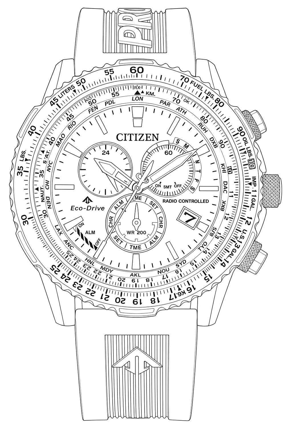 Watch technical diagram