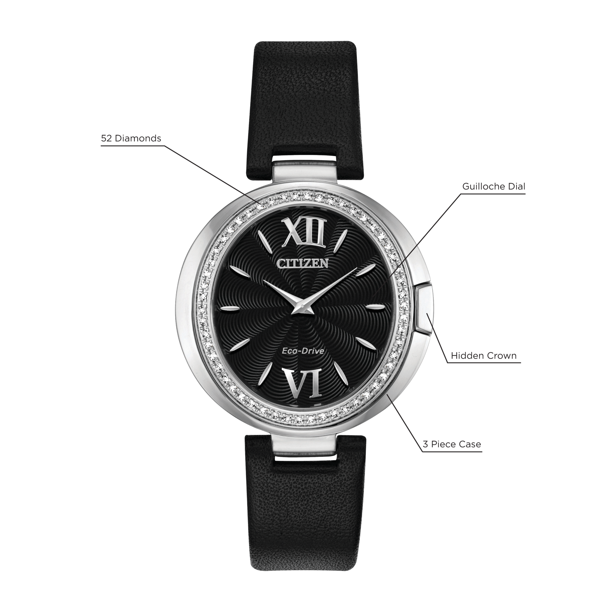 Citizen Women's Capella Eco-Drive Watch - Pink Gold-Tone, Silver Dial, Sapphire Crystal - View #9
