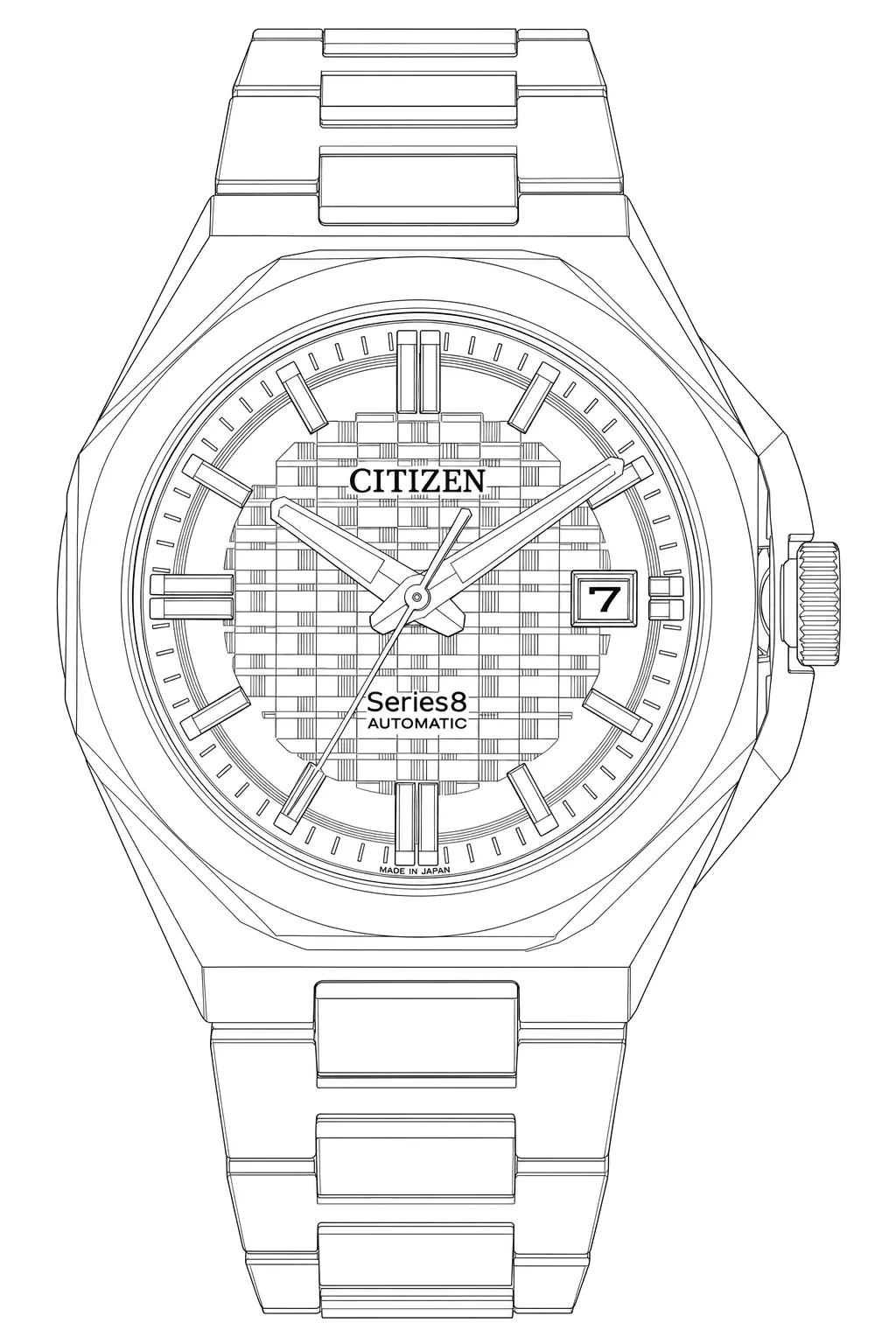Watch technical diagram