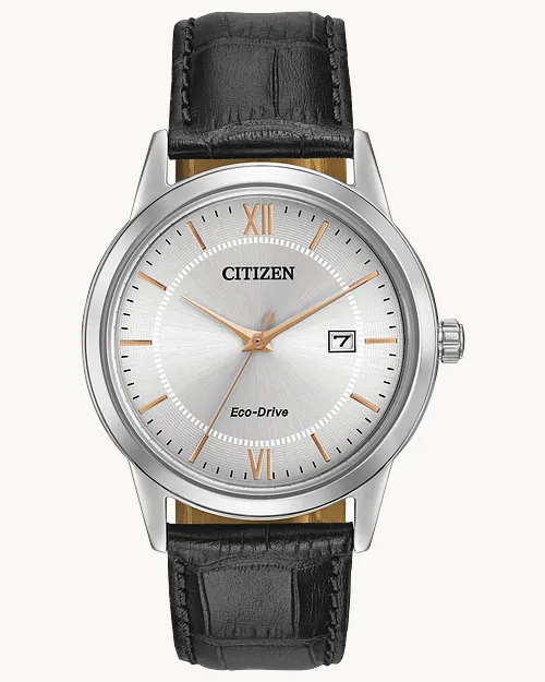 Corso - Men's Eco-Drive AW1236-03A Rose Gold Accents Watch Corso - Men's Eco-Drive AW1236-03A Rose Gold Accents Watch