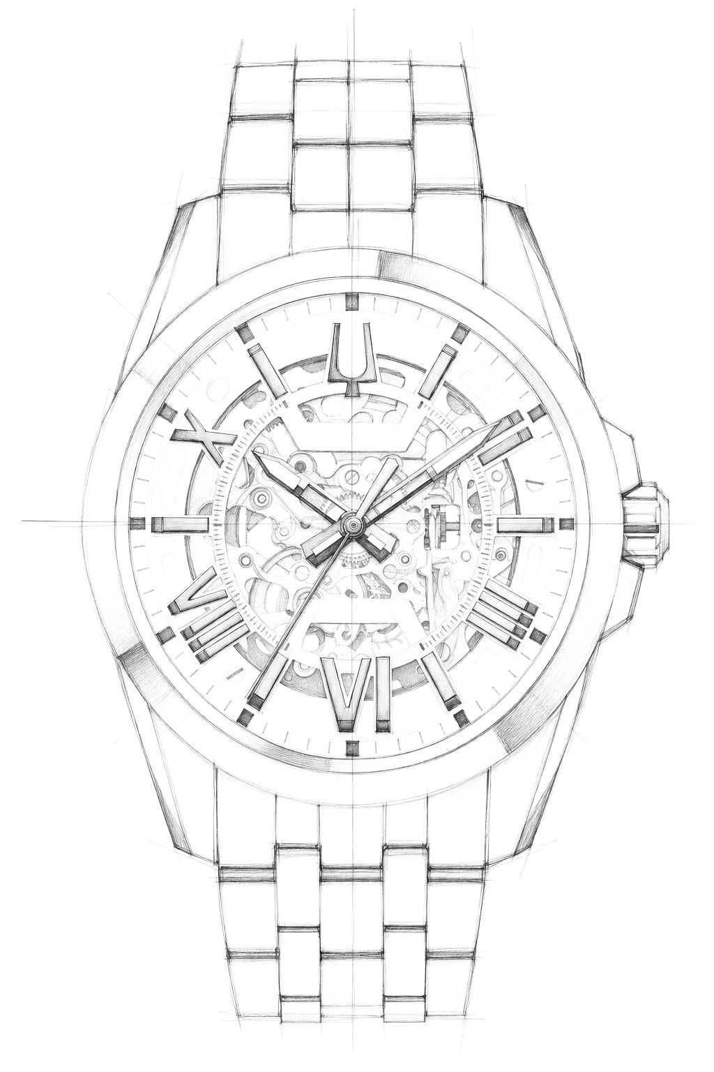 Watch technical diagram