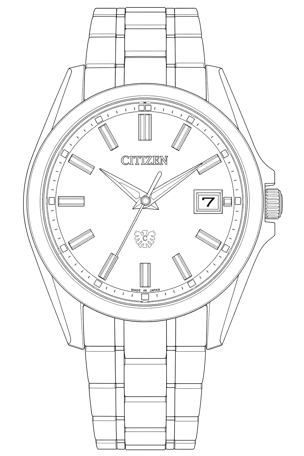 Watch technical diagram