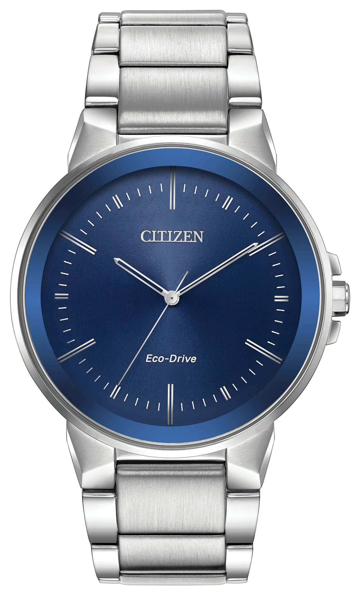 きまぐれブルー Axiom - Men's Eco-Drive BJ6510-51L Silver Tone Steel Watch
