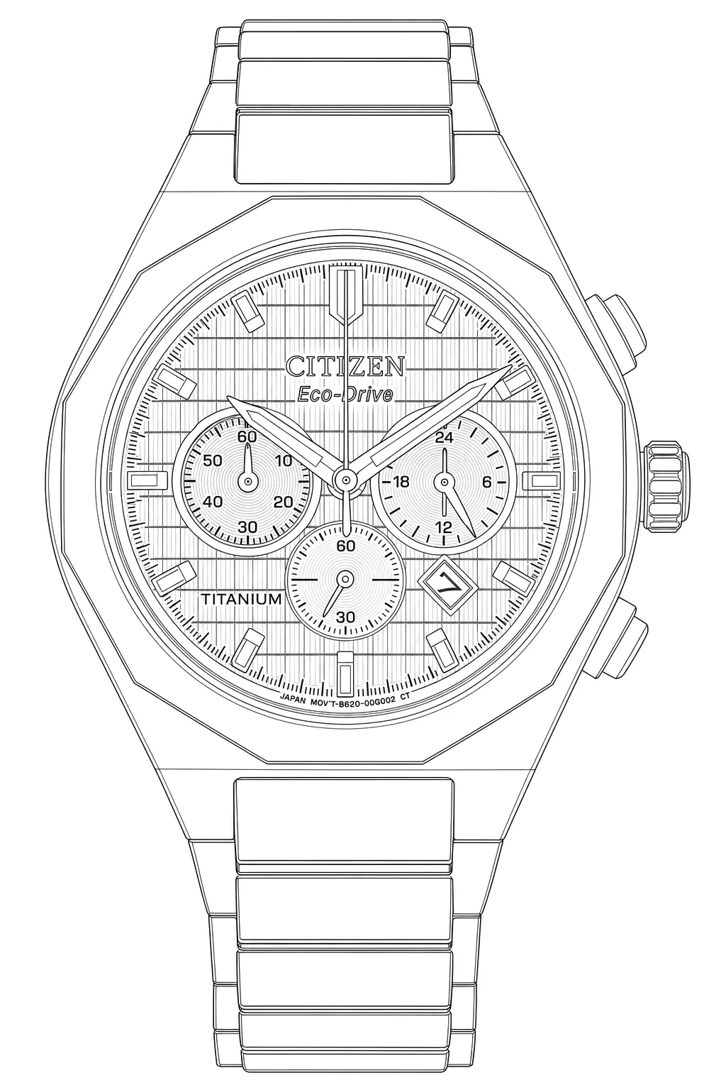 Watch technical diagram