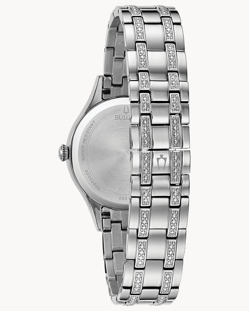 Bulova women's sales watch with crystals