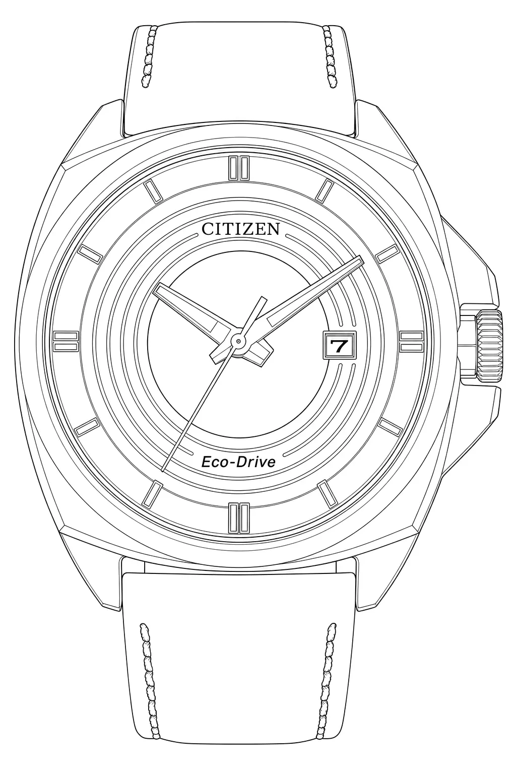 Watch technical diagram