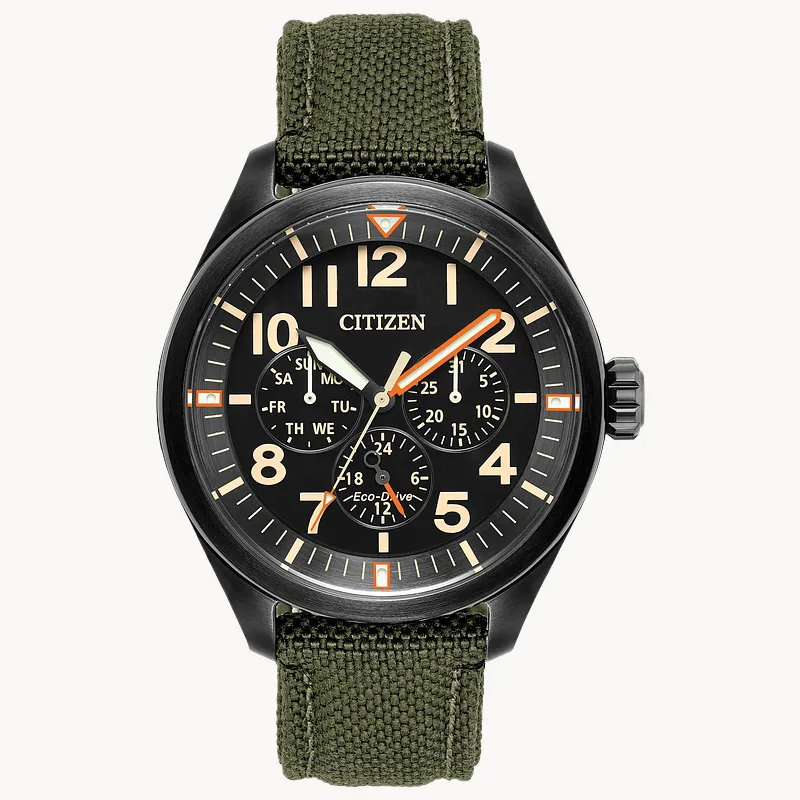 Chandler - Men's Eco-Drive BU2055-16E Dark Green Strap Watch Chandler - Men's Eco-Drive BU2055-16E Dark Green Strap Watch