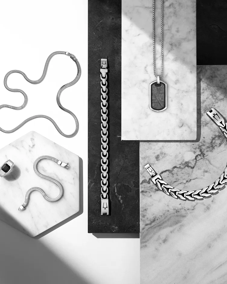 Icon Pendant Stainless Steel with Meteorite image number 3