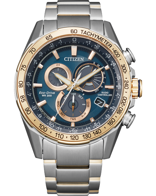 PCAT Blue Dial Stainless Steel Bracelet CB5916 59L CITIZEN