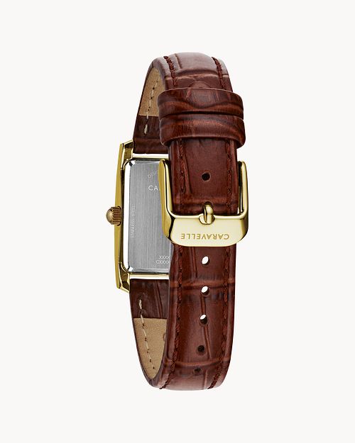 Bulova ladies watch leather band best sale