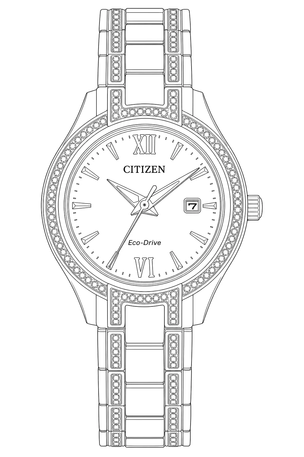 Watch technical diagram