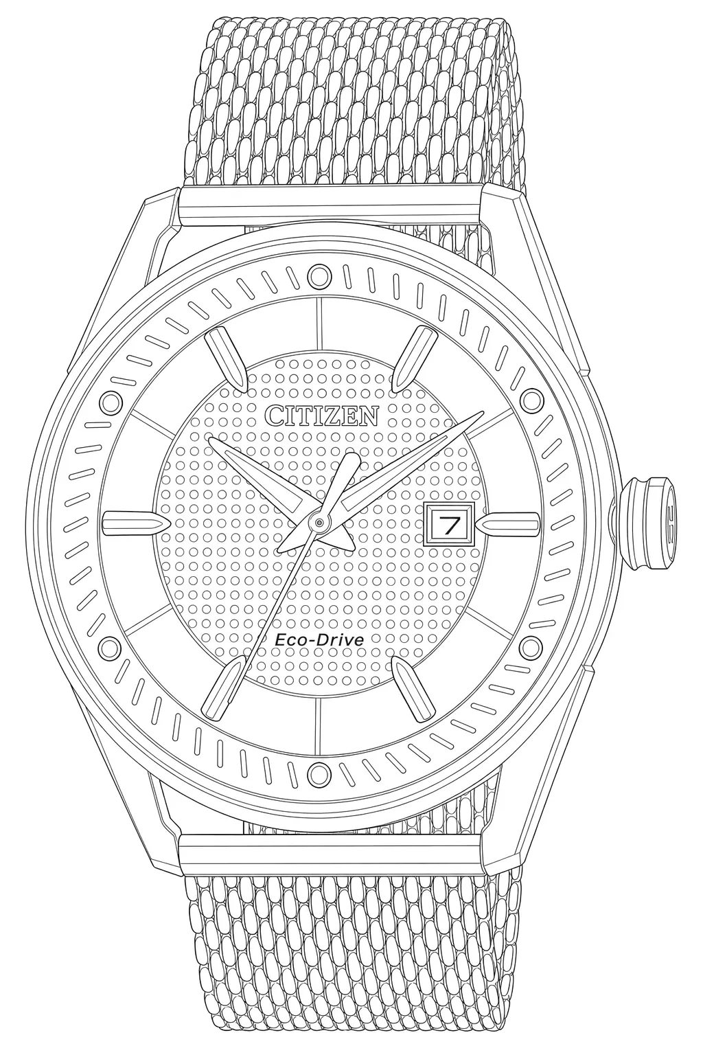Watch technical diagram