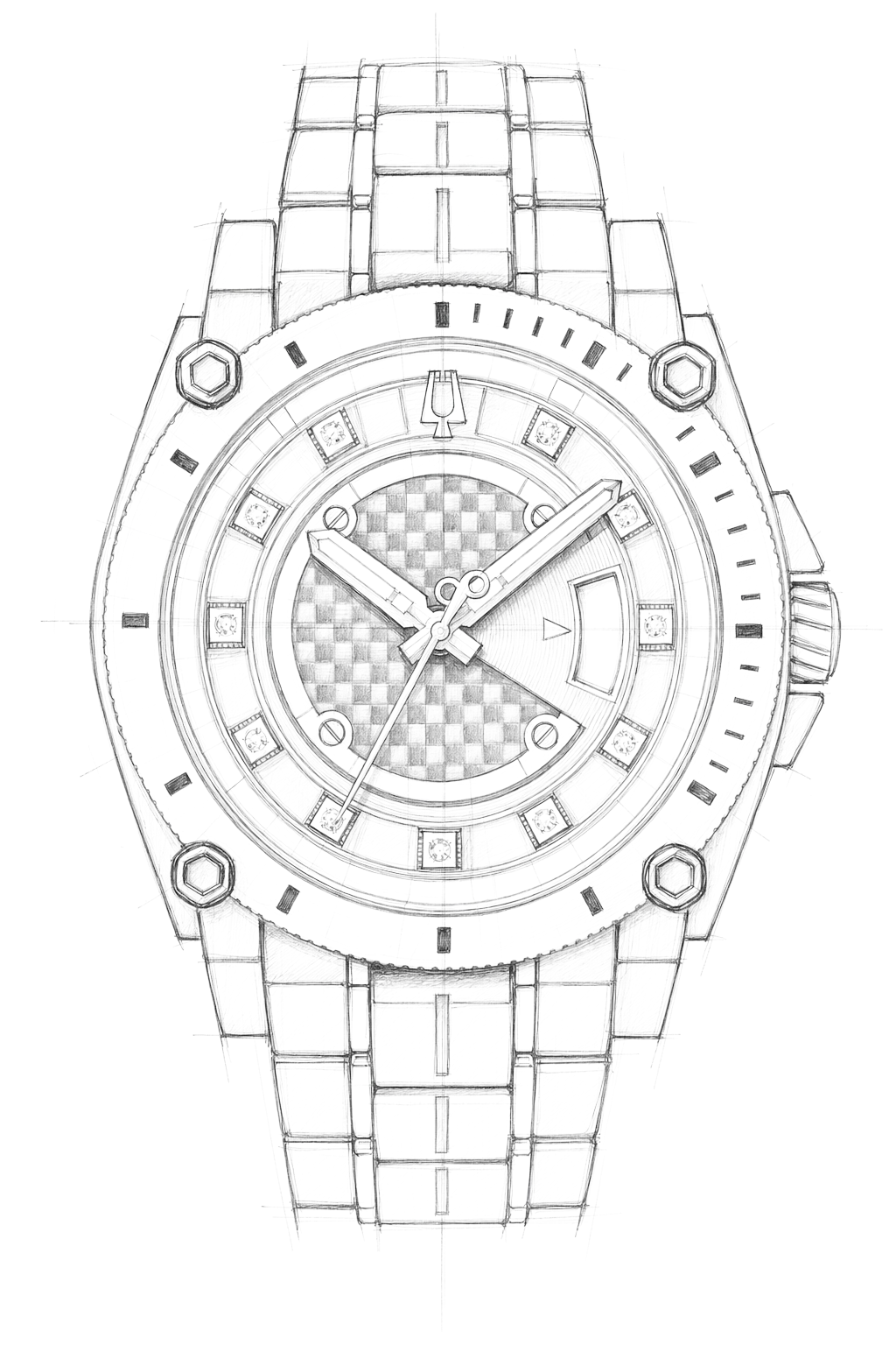 Watch technical diagram