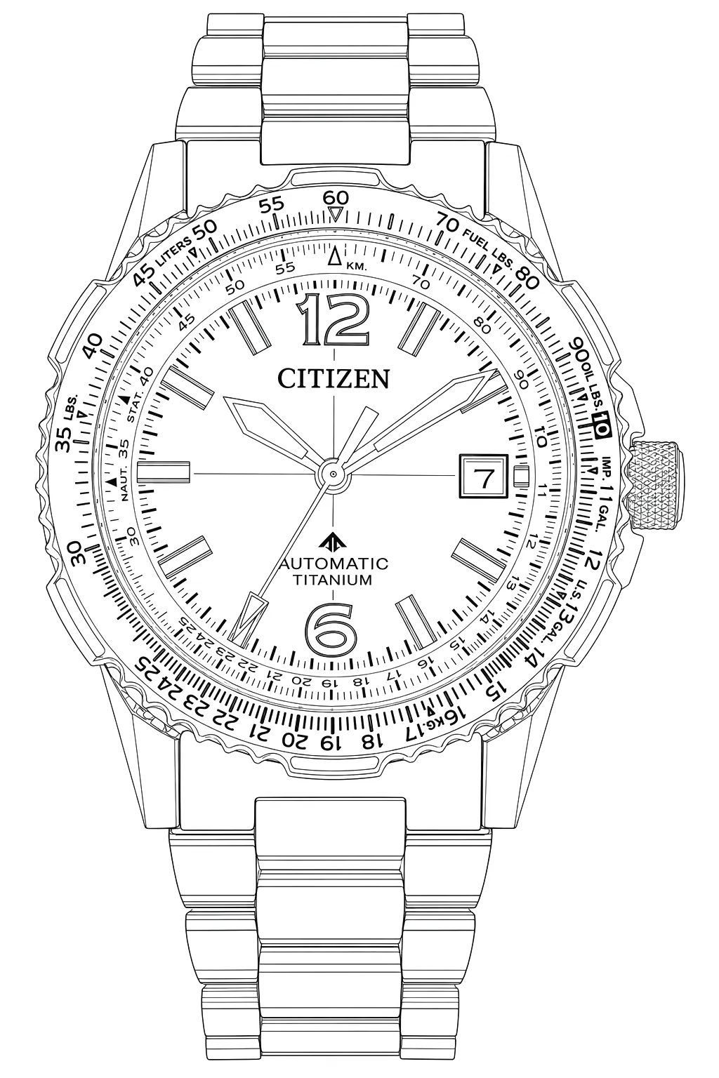 Watch technical diagram