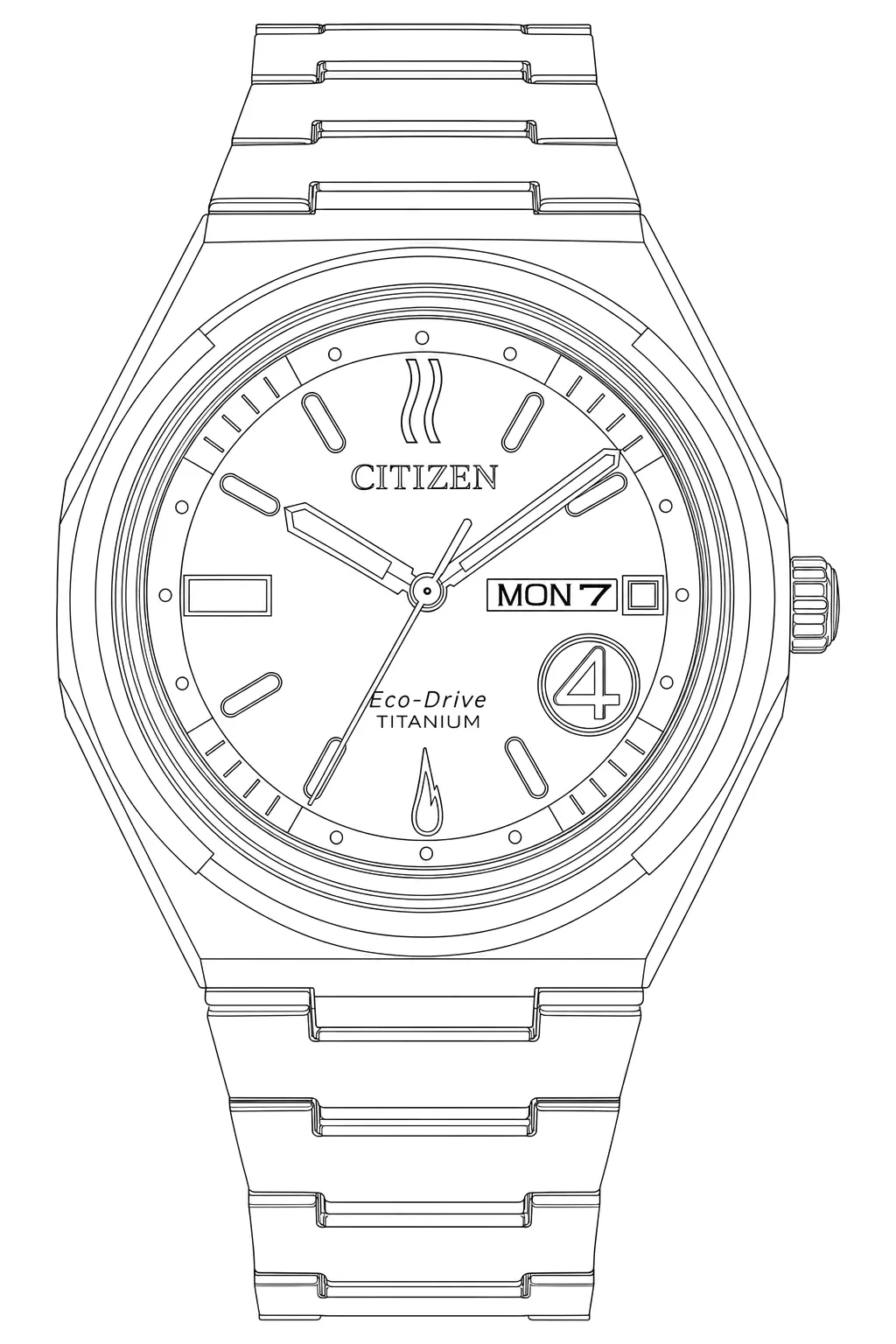 Watch technical diagram