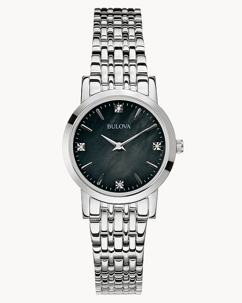 Bulova women's diamond best sale watch in stainless steel