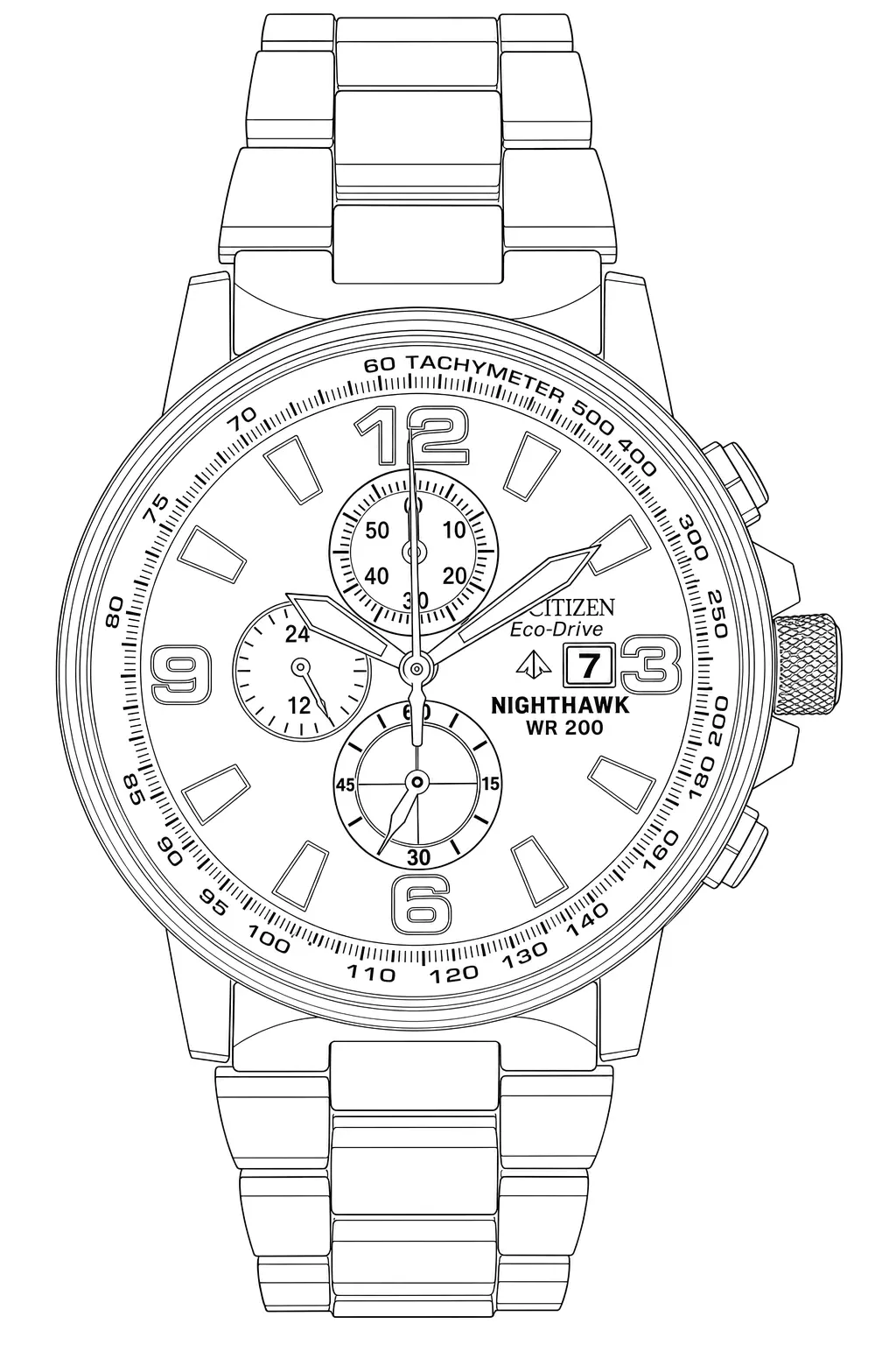 Watch technical diagram