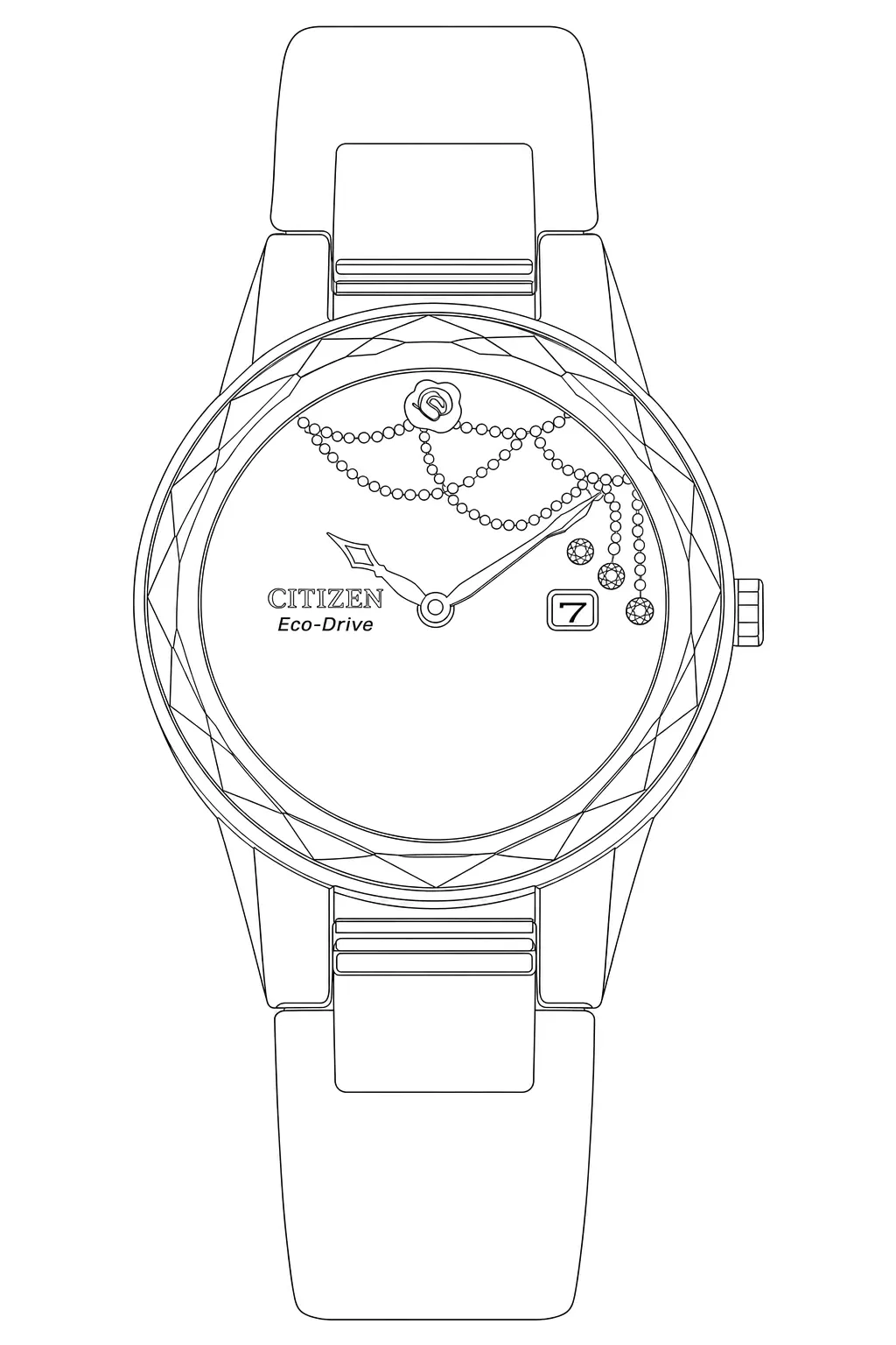 Watch technical diagram