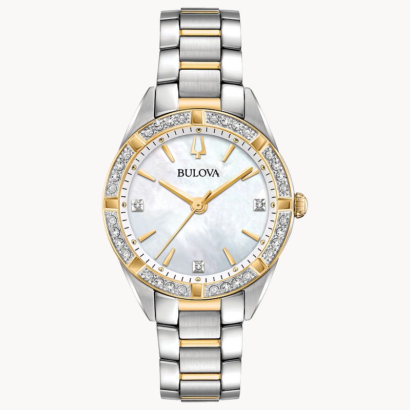 Bulova Classic Women s Gold Mother of Pearl Dial Diamond Watch Bulova