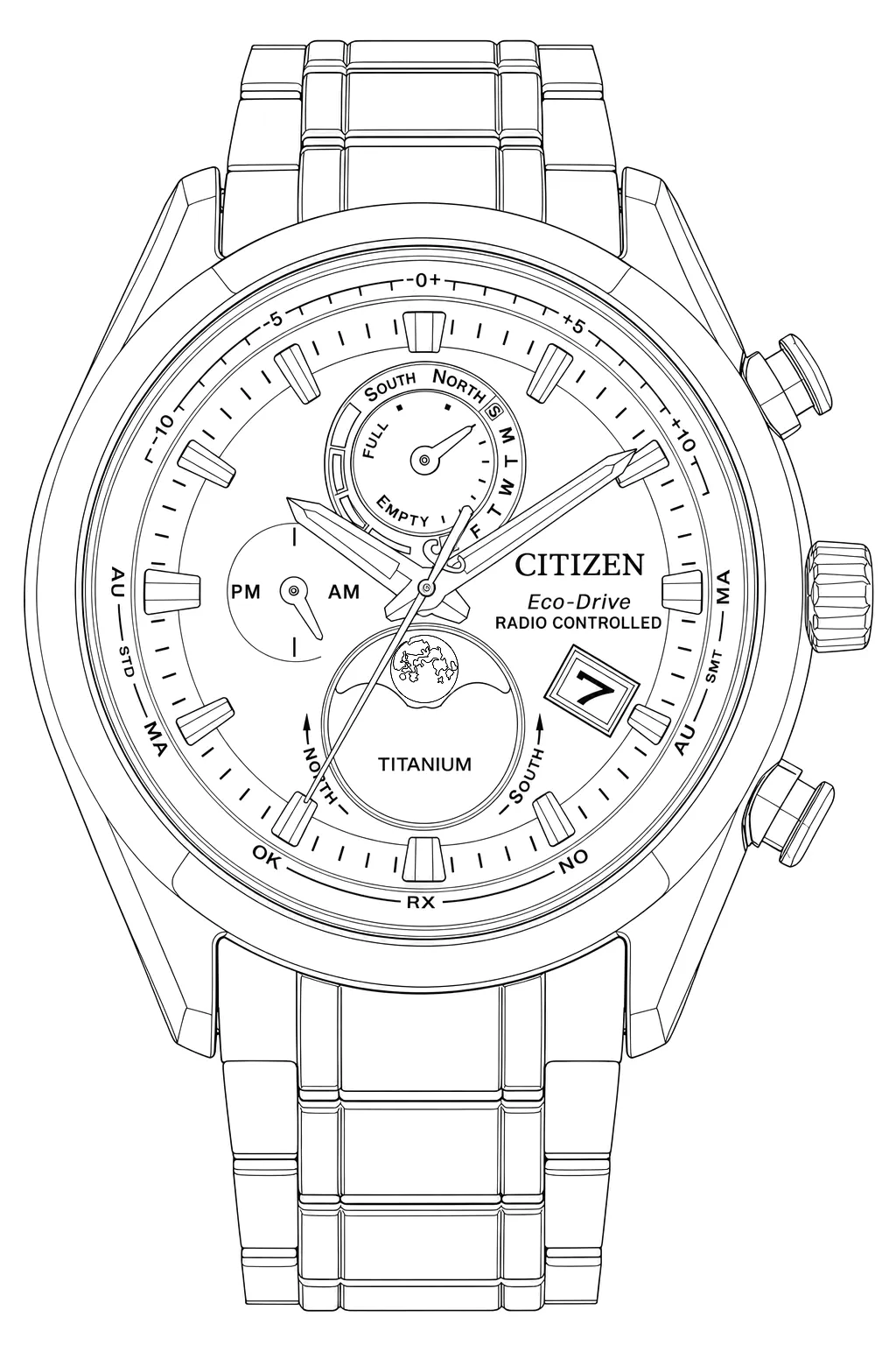Watch technical diagram